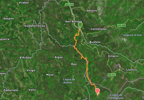 Mapa de ruta desde Cecos hasta Balouta
